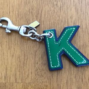 Coach K initial keychain